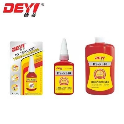 DEYI DY-N340 Schnellhärtender Gewindesicherungsklebstoff – Dichtungskleber mittlerer Viskosität für Metallbeschläge und -stopfen