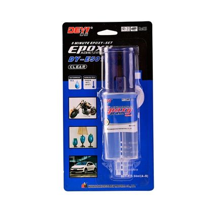 24 ml klare Spritze Epoxidklebstoff DDEYI 5-minütiger Heilungs-Flüssigklebstoff mit SGS-Zulassung