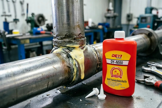 Schraubensicherungsklebstoff für Metallrohre mit einer auf Methacrylat basierenden Formel, die eine Druckbeständigkeit von 34 MPa für die Industrie bietet