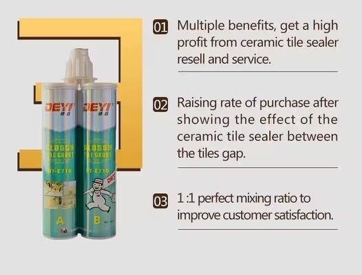 DEYI DY-E716 Hochfestigkeit Epoxy Fliesen Felsgruß 2 Komponenten Schmutzbeständig & einfach zu reinigen Formel für Böden & Wände