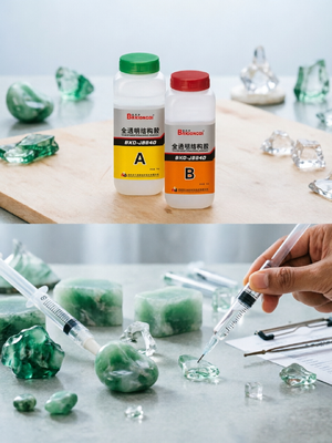 Kristallklarer AB-Strukturklebstoff   Elektronischer Epoxykleber für die Montage von Geräten