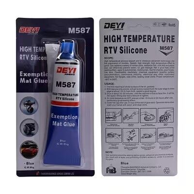 High Temperature Blue RTV Silicone Sealant Adhesive Acid Curing Gasket Maker 85g Tube